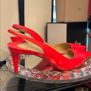Christian Louboutin  Neon Coral Heels